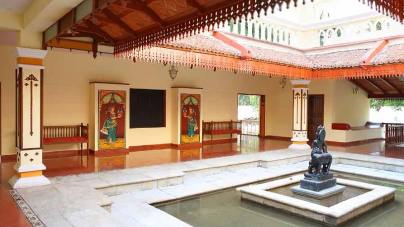 Reception Lounge at Mantra Veppathur - CGH Traditional Resort at Kumbakonam